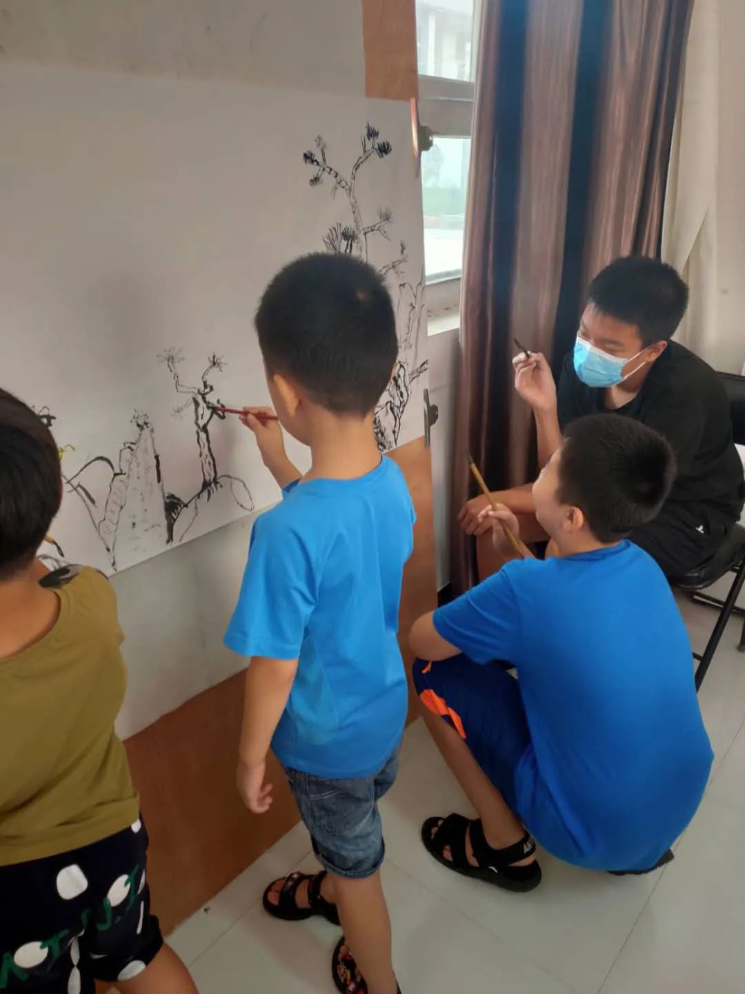 宝坻区文化馆暑期公益山水画基础培训班第八节：我们结业了！