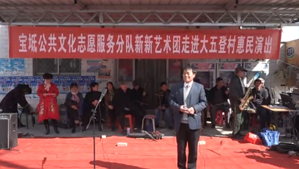 宝坻公共文化志愿服务分队新新艺术团走进大五登村惠民演出